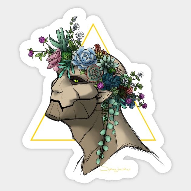 Crown of Succulents Sticker by Spinejackel